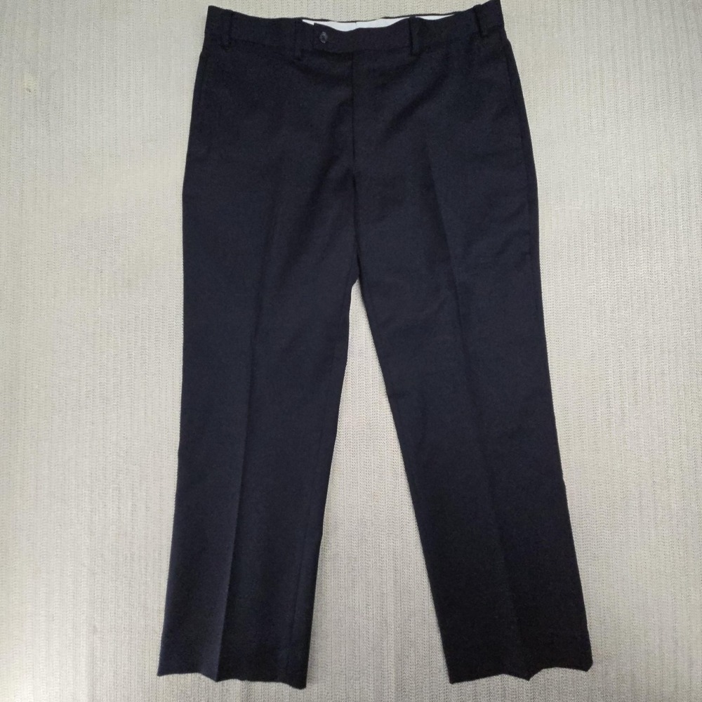 Greg Norman Dress Pants Mens 38x31 Black Microfiber Flat Front Classic